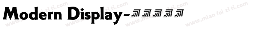 Modern Display字体转换